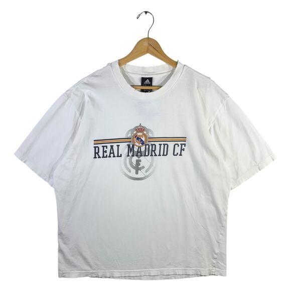 Vintage Adidas Real Madrid Soccer T-Shirt Large - Picture 1 of 7